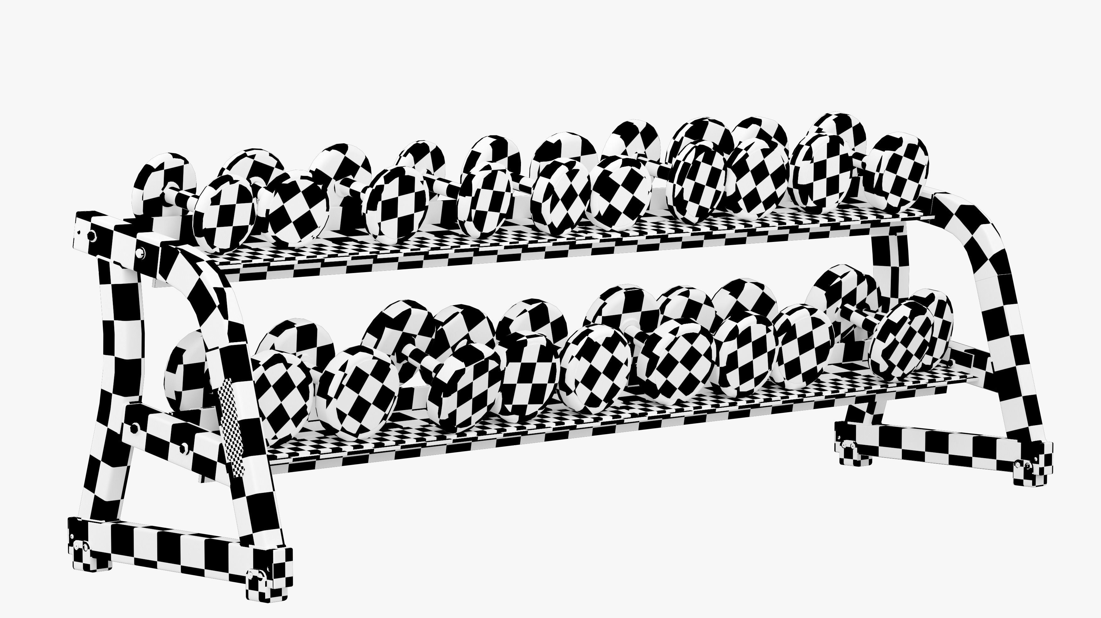 Technogym Dumbbells Rack Pure 3D model_8