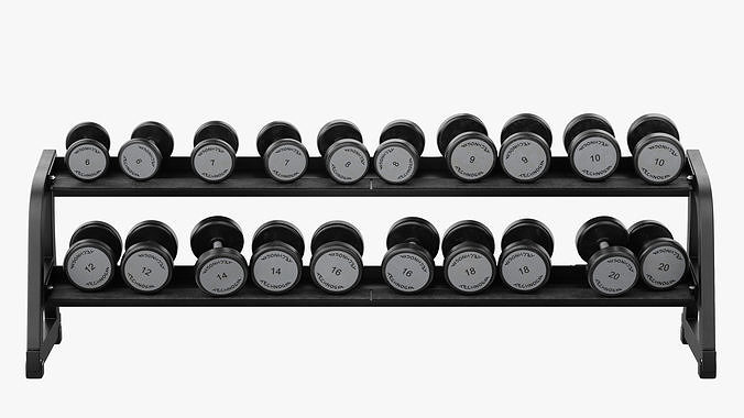 Technogym Dumbbells Rack Pure 3D model