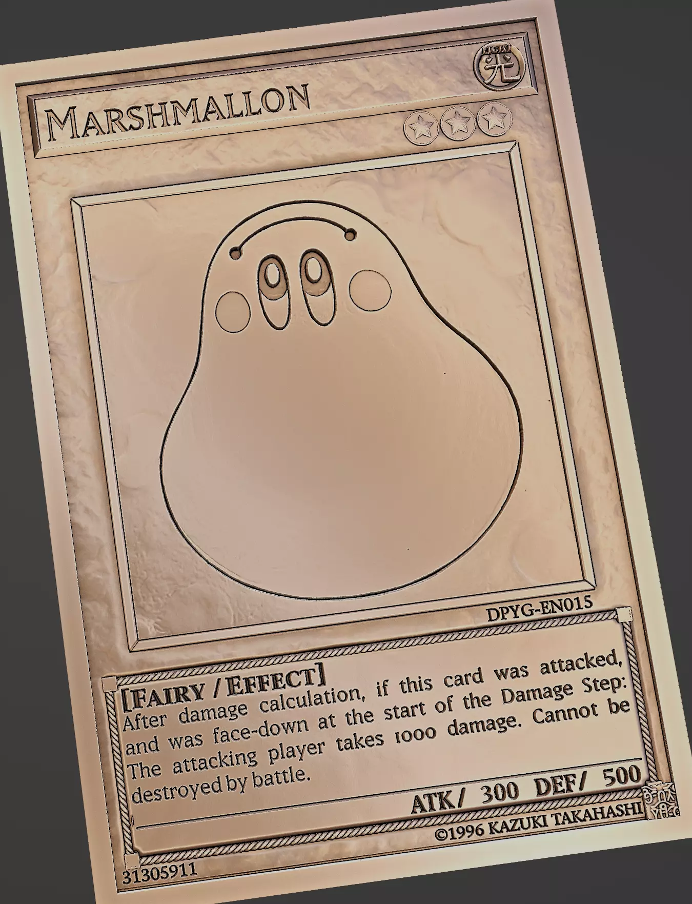 marshmallon - yu-gi-oh Free 3D print model