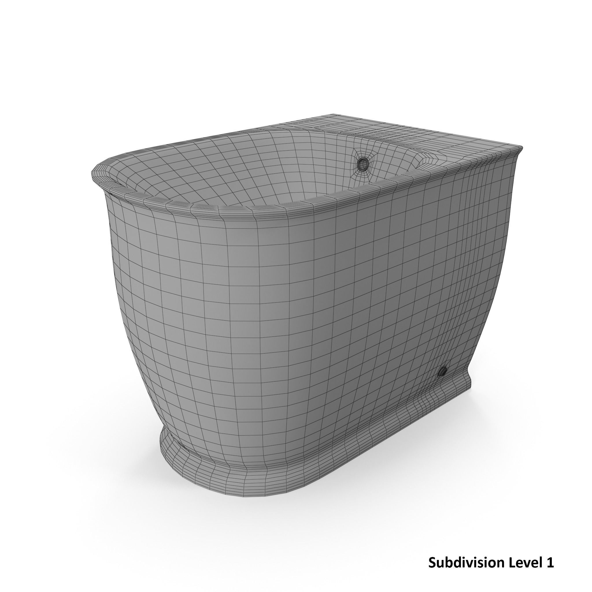 Devit Afina Bidet Low-poly 3D model_11
