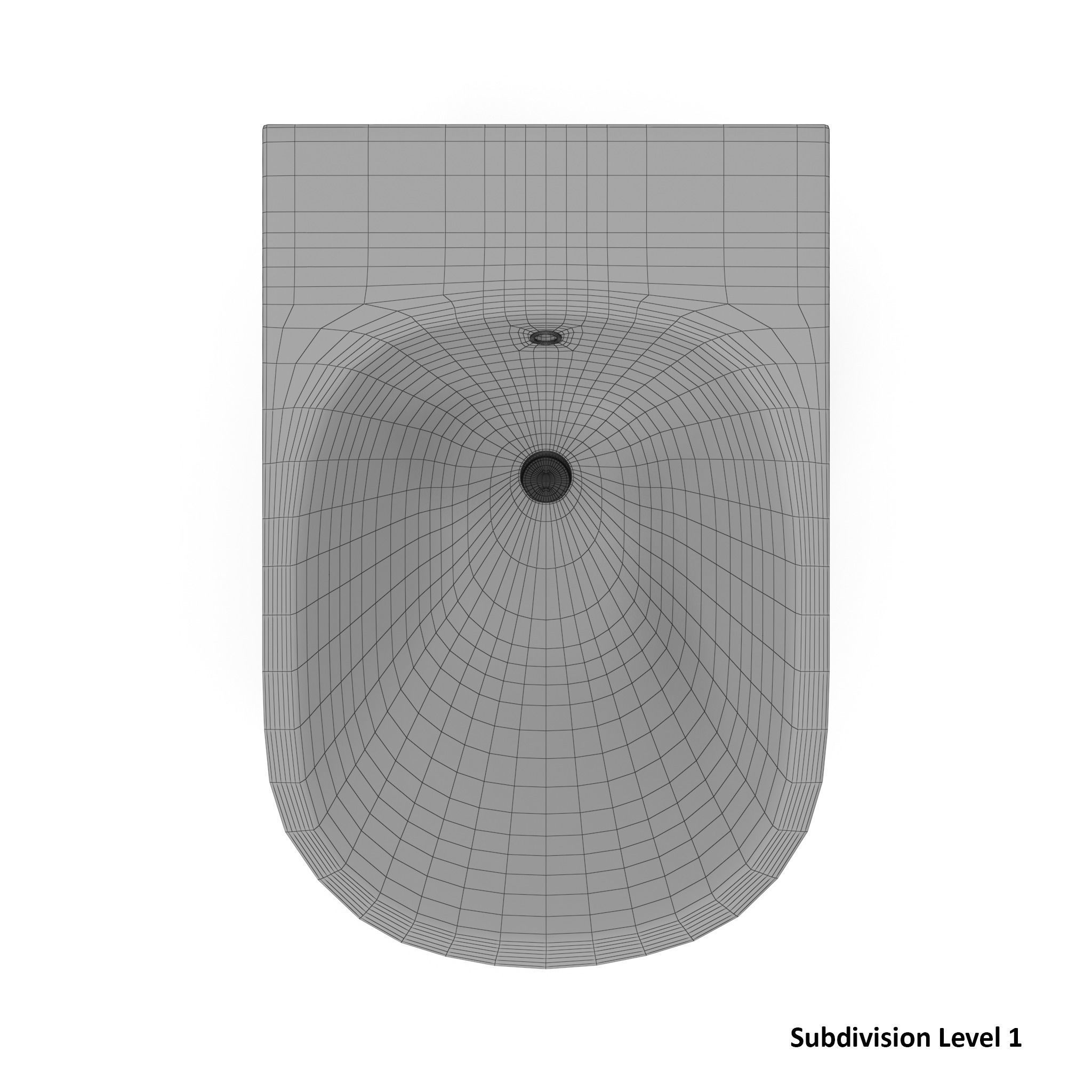 Devit Afina Bidet Low-poly 3D model_9