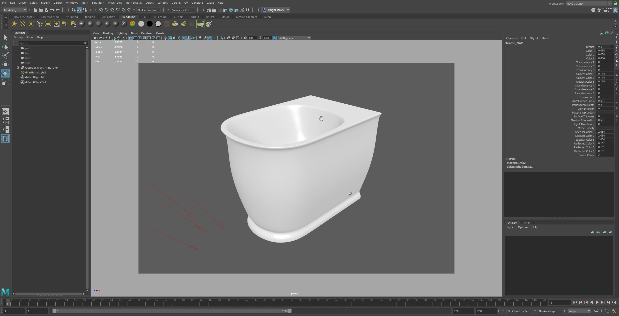 Devit Afina Bidet Low-poly 3D model_27