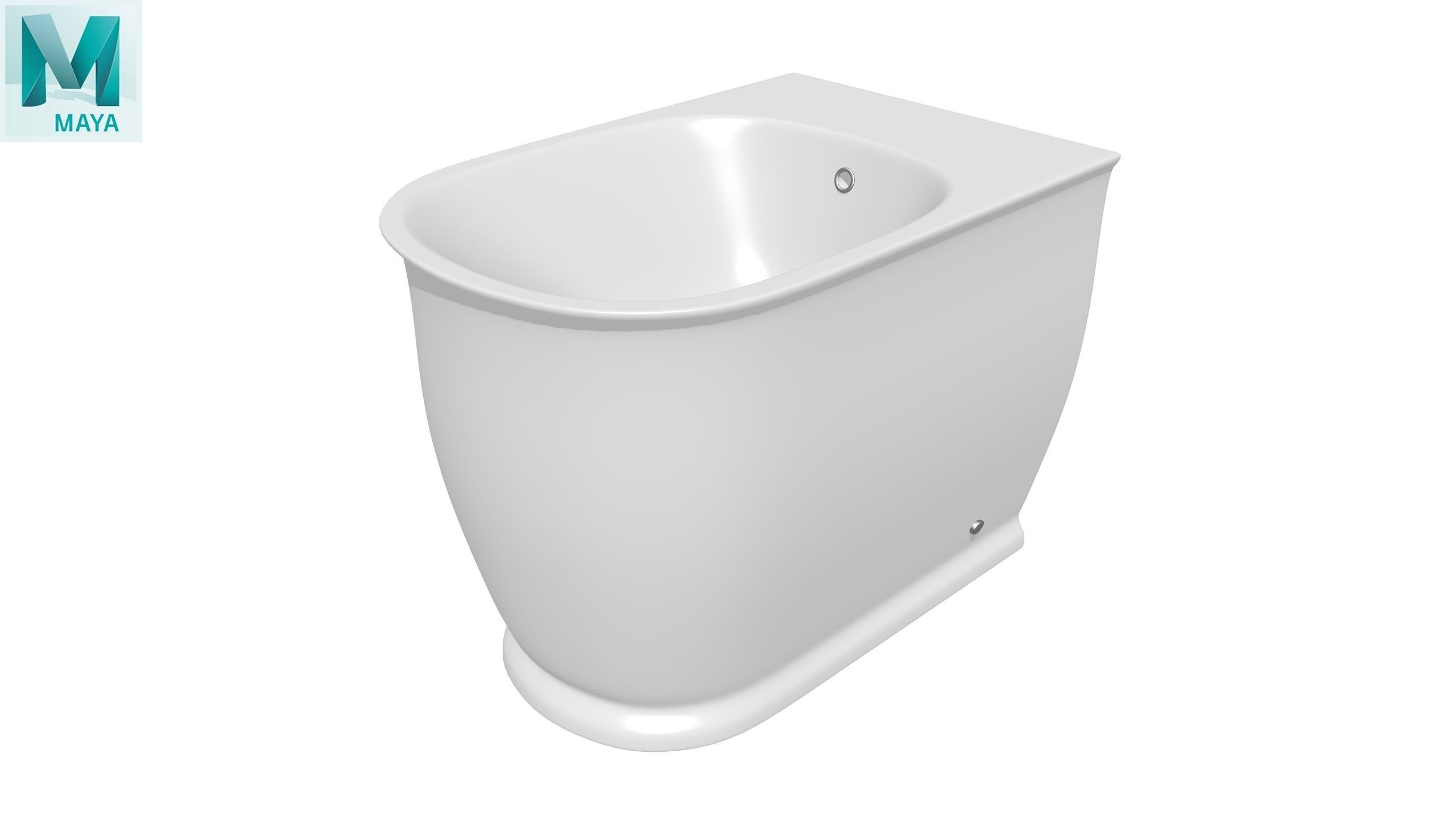 Devit Afina Bidet Low-poly 3D model_26