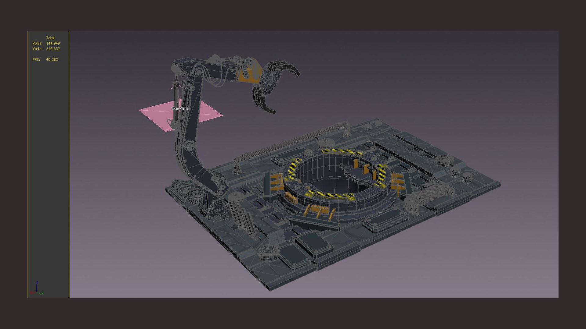 Sci-fi strobe capsule cabin deck console elevator  3D model_11