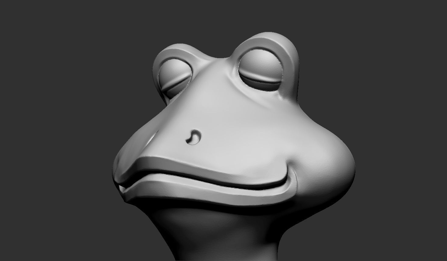 Meditating Frog 3D print model_12