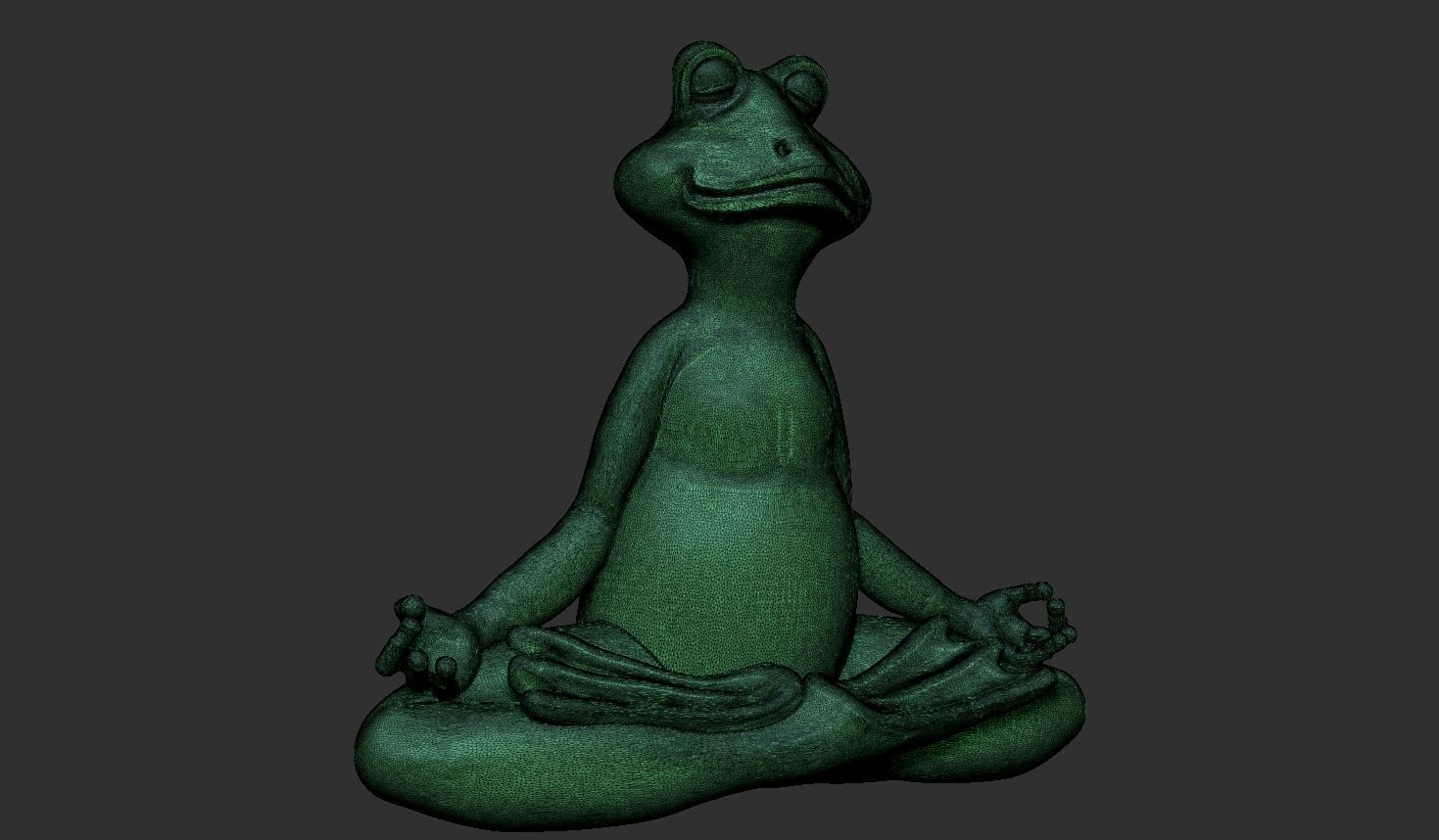 Meditating Frog 3D print model_10