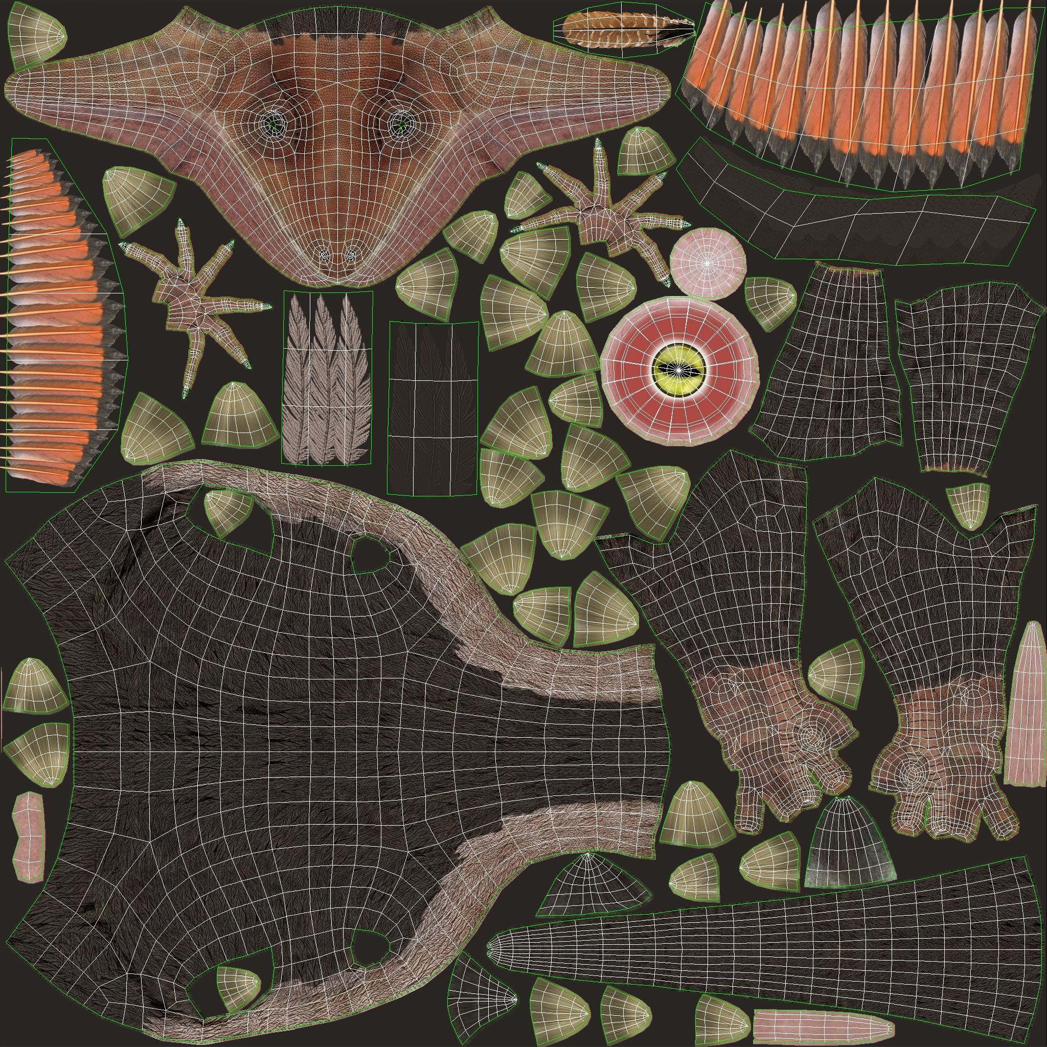 Velociraptor Dinosaur Animated Low Poly Low-poly 3D model_11