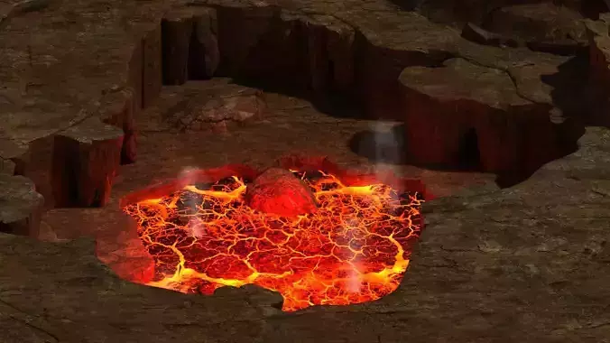 Craters mountains Grand Canyon Hell  Canyon sea of fire volcano