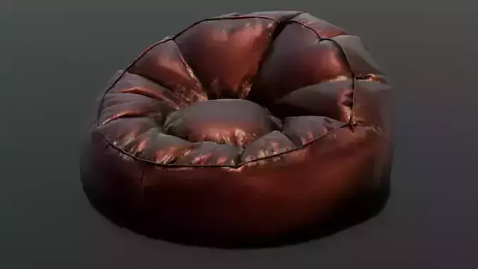 Leather Chair Sofa 3D Model Low-poly 3D model