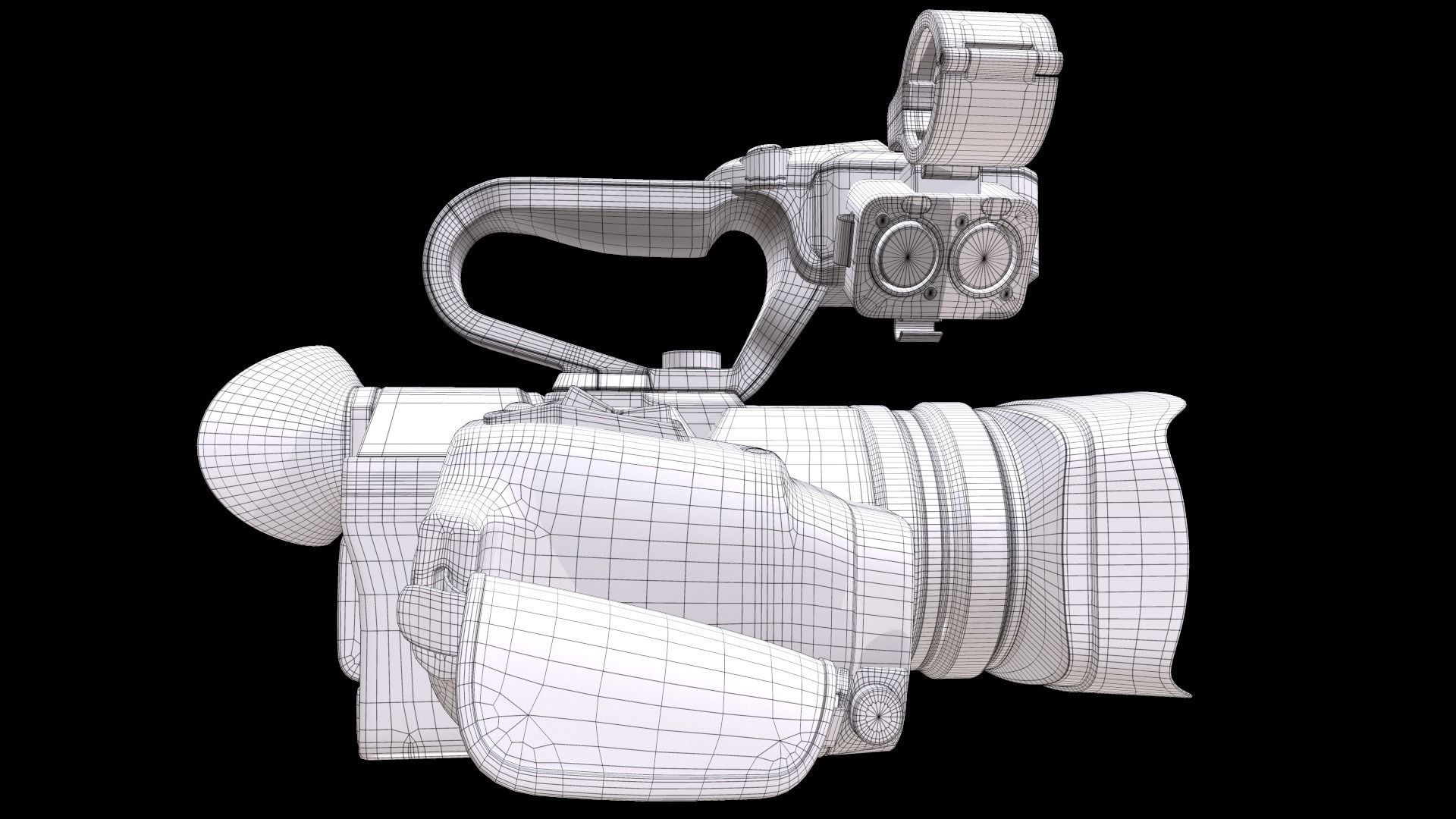 JVC GY-HM250U Camcorder 3D model_12