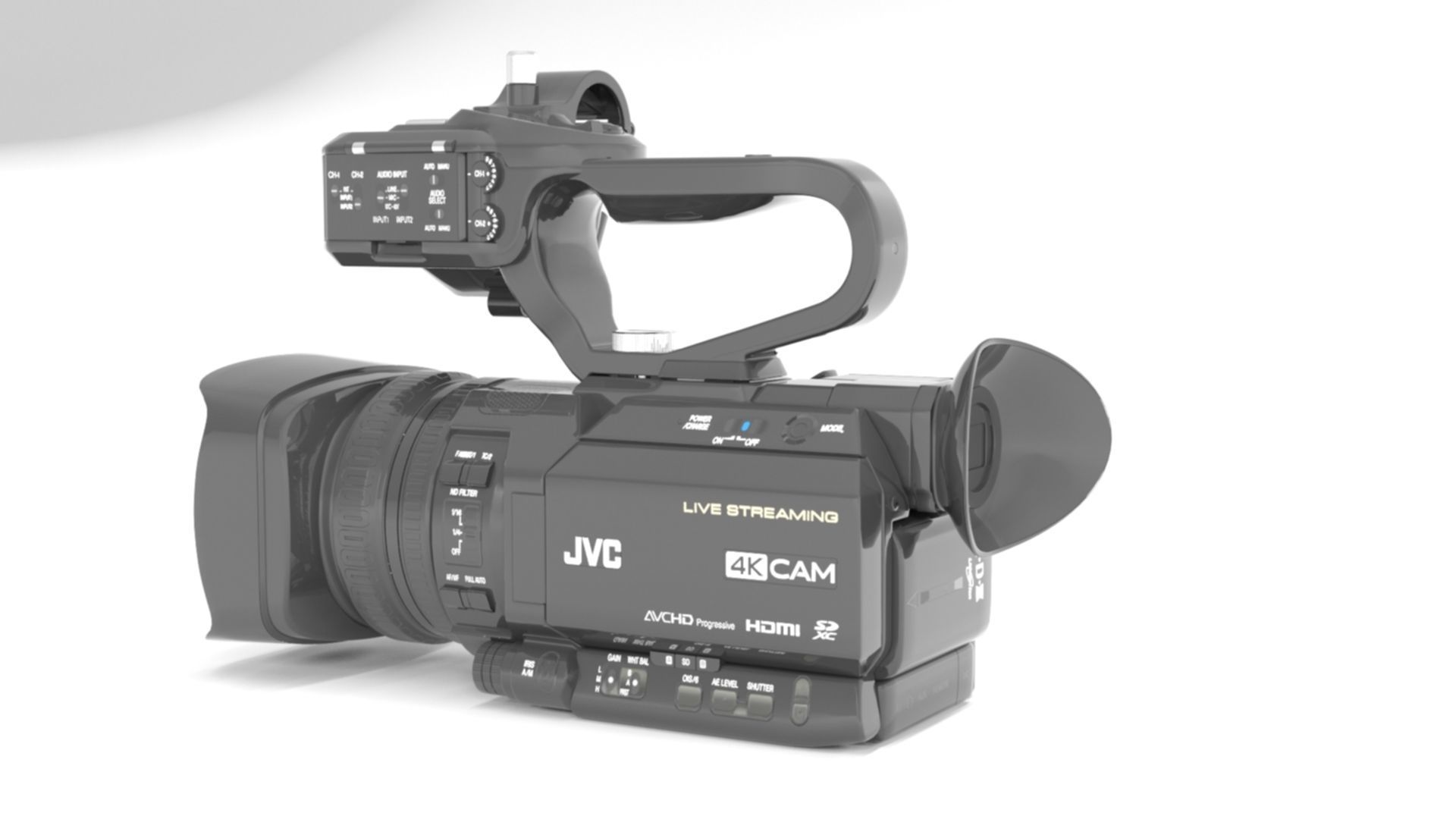 JVC GY-HM250U Camcorder 3D model_4