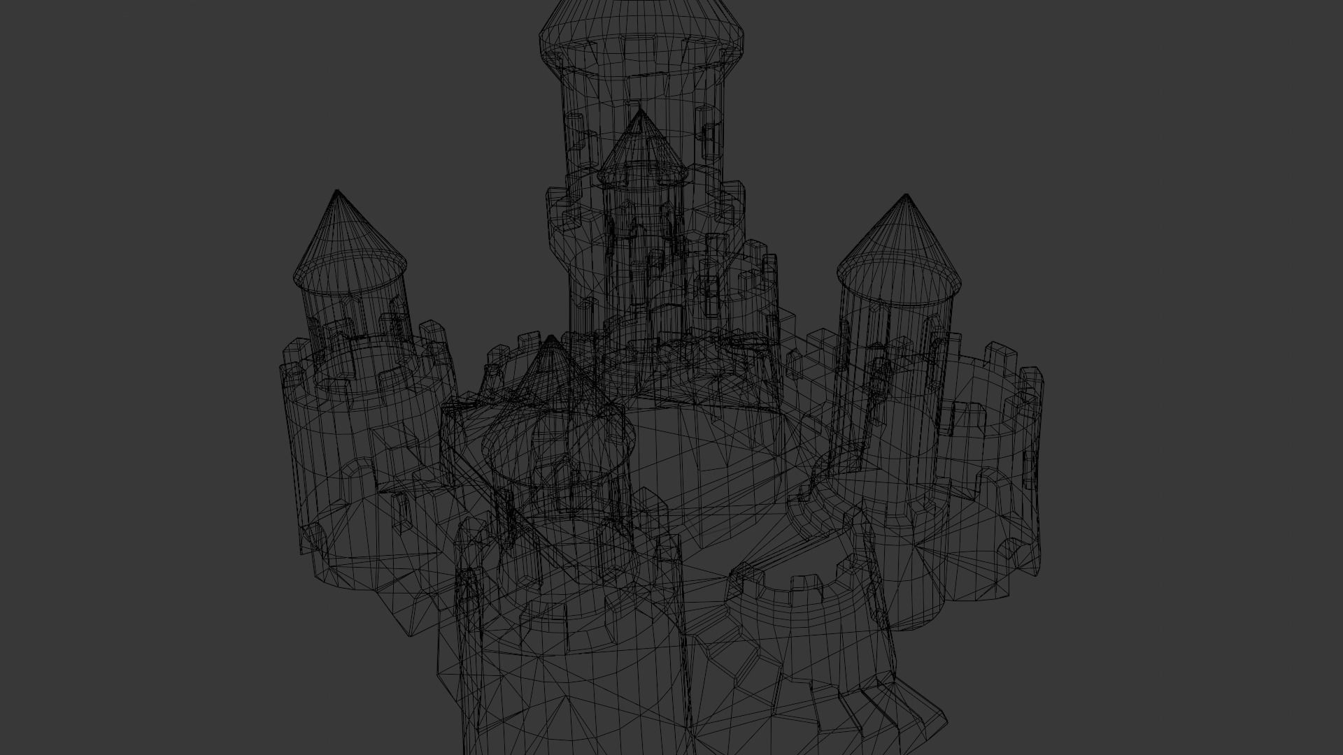 Sandcastle 3D Model Low-poly 3D model_7