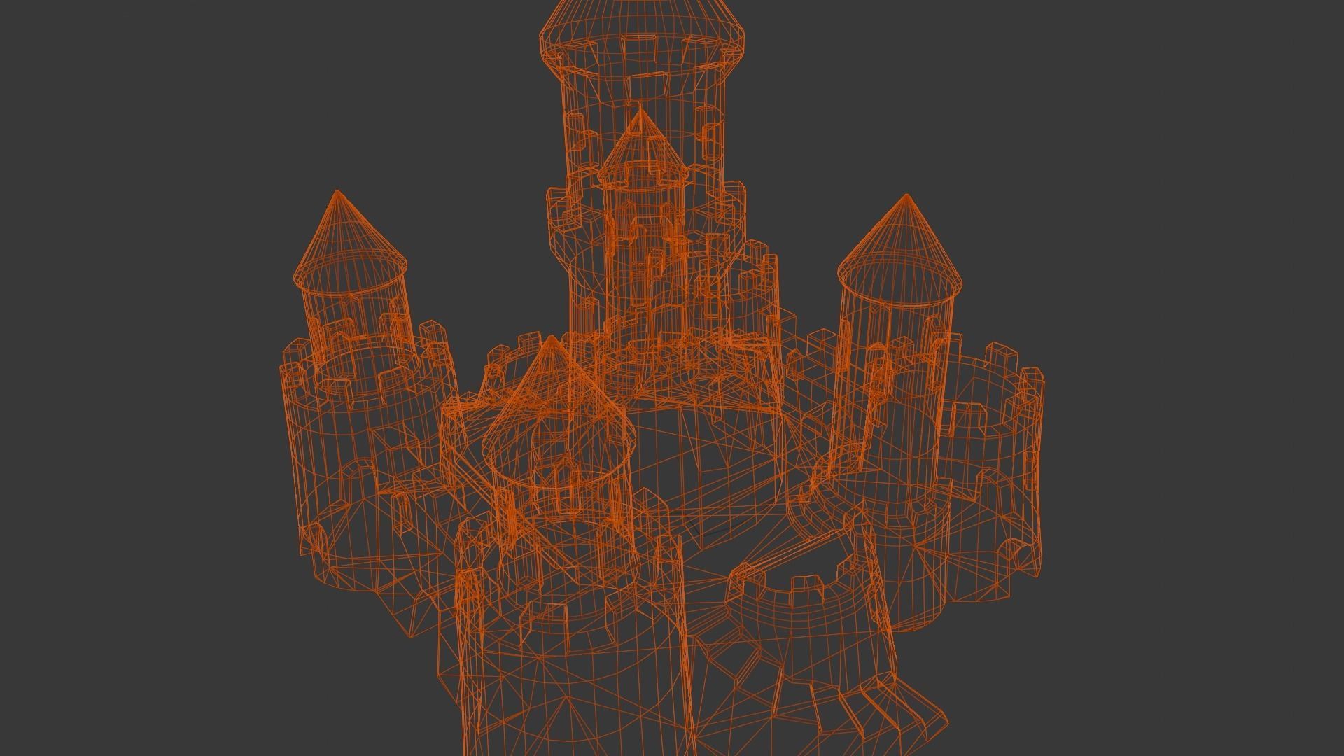 Sandcastle 3D Model Low-poly 3D model_8