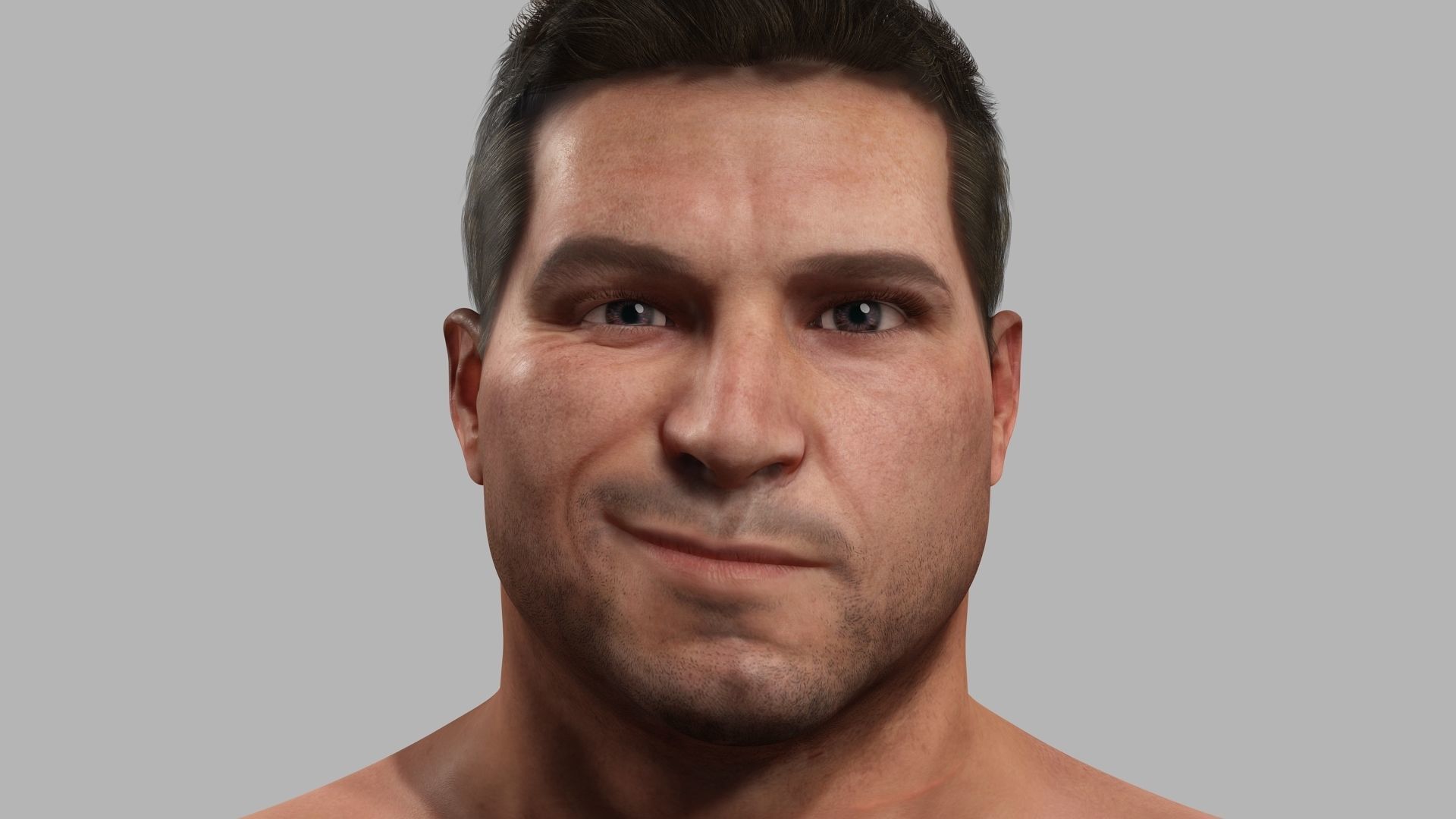 Strong survival Man Body Low-poly 3D model_11