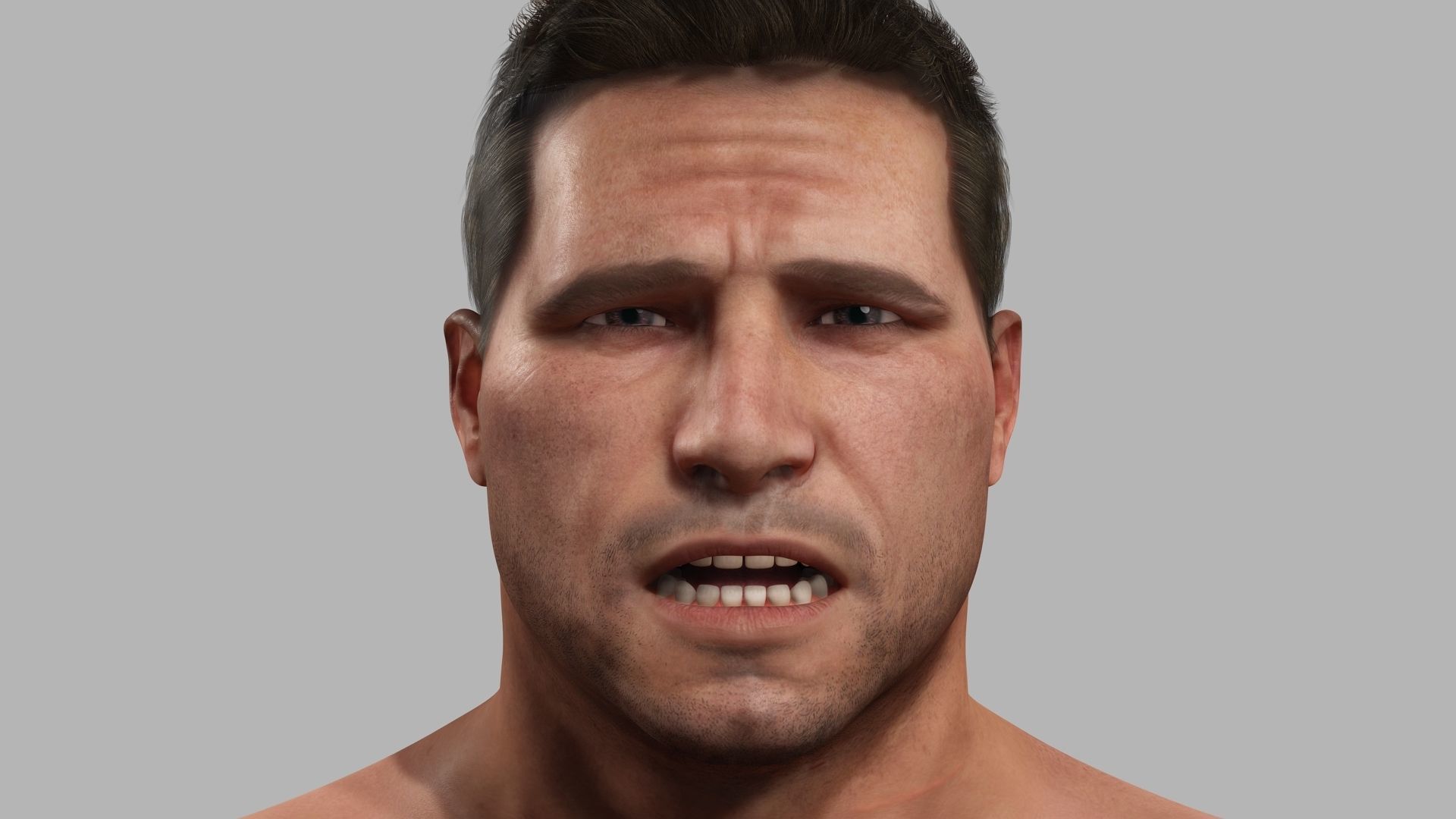 Strong survival Man Body Low-poly 3D model_10