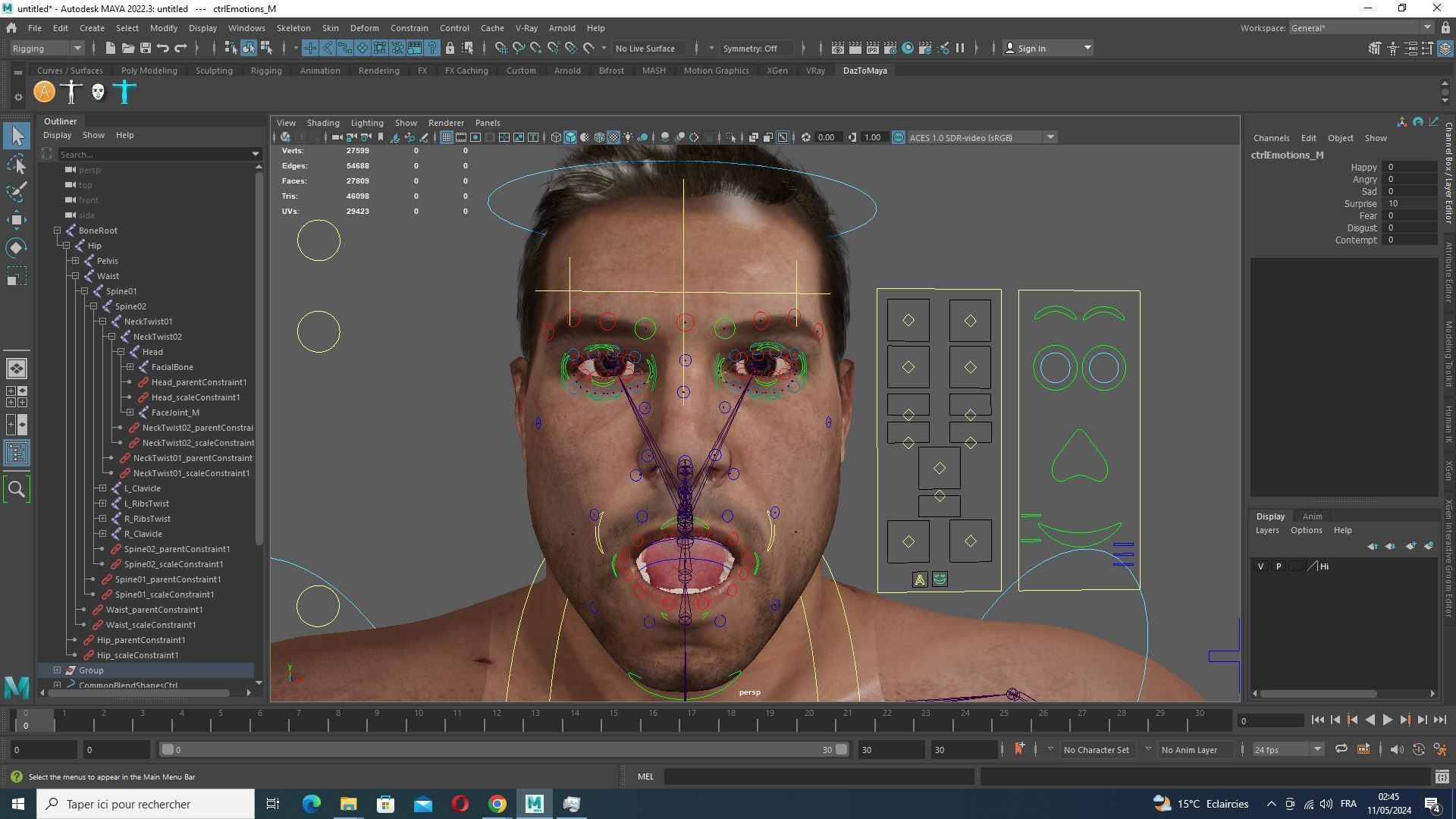 Strong survival Man Body Low-poly 3D model_27