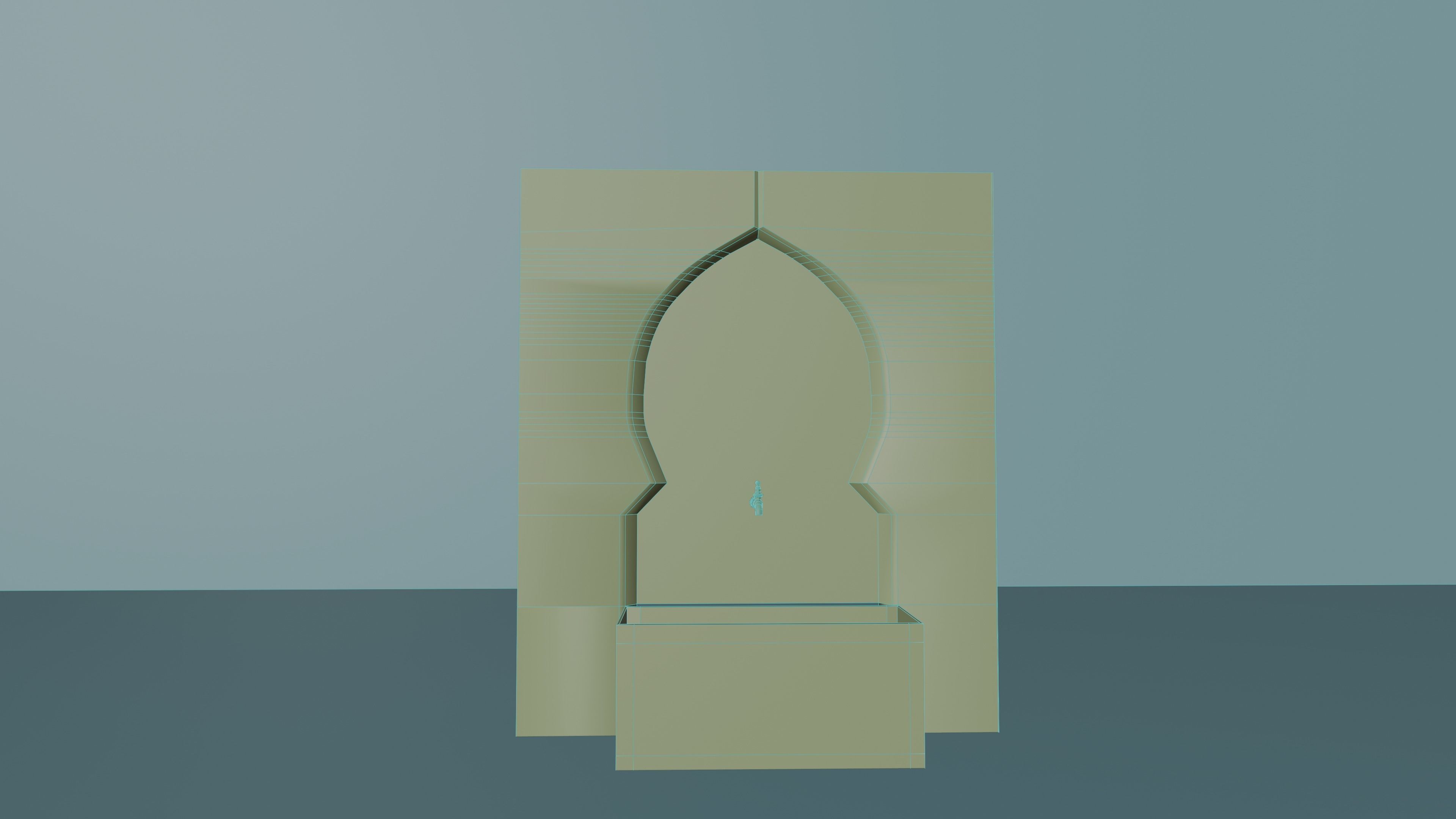 The  Moroccan traditional Fountain  3D model_4