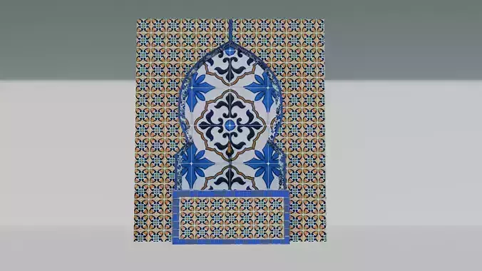 The  Moroccan traditional Fountain  3D model