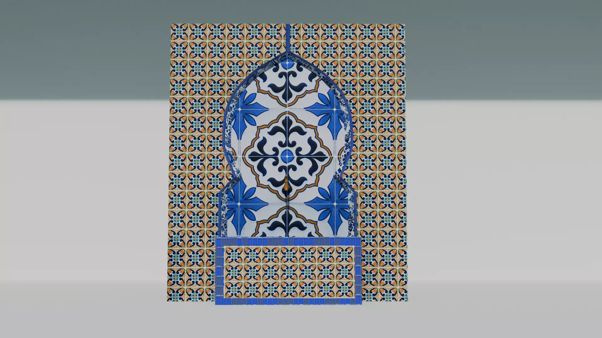 The  Moroccan traditional Fountain  3D model_0