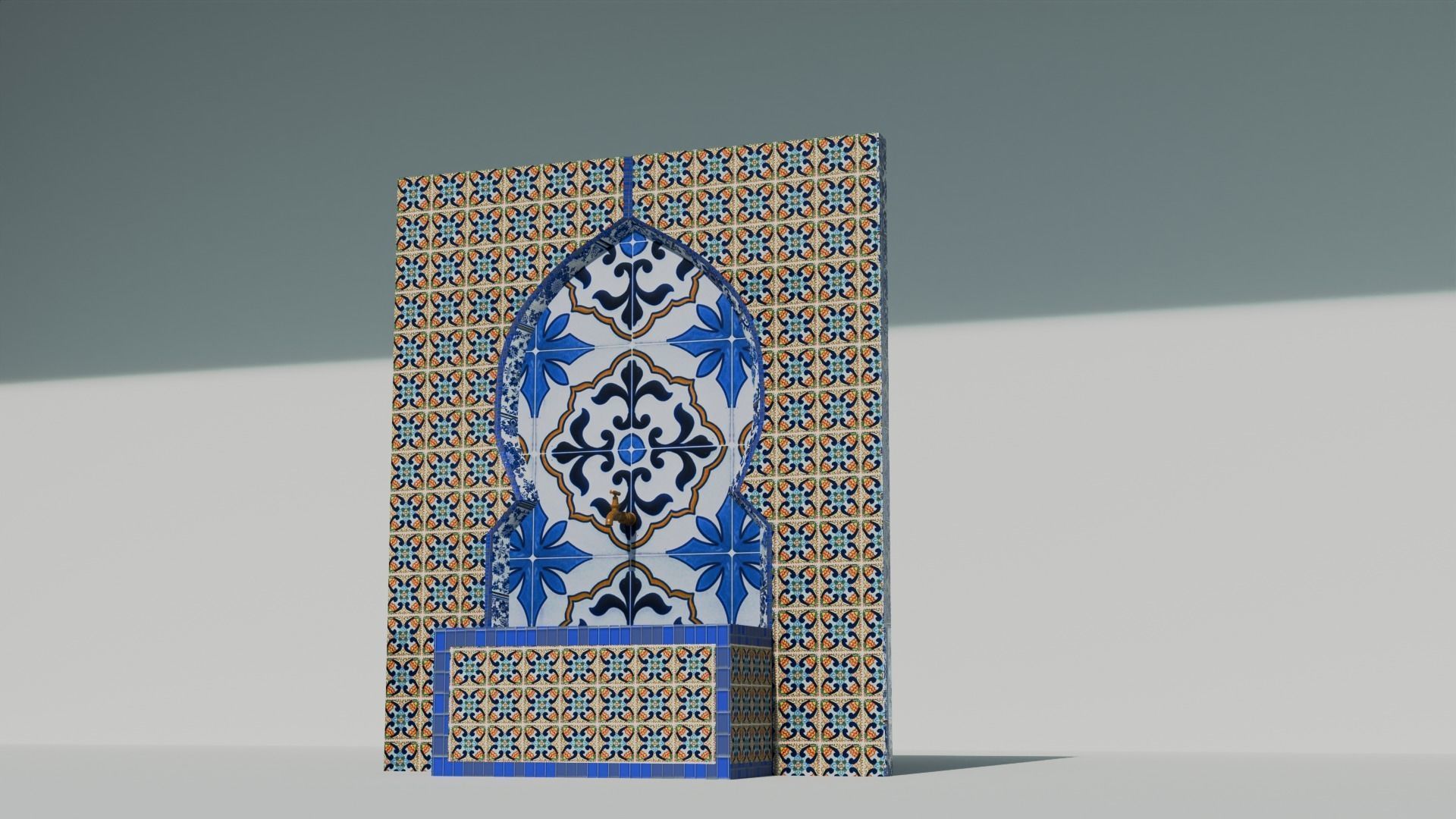 The  Moroccan traditional Fountain  3D model_1