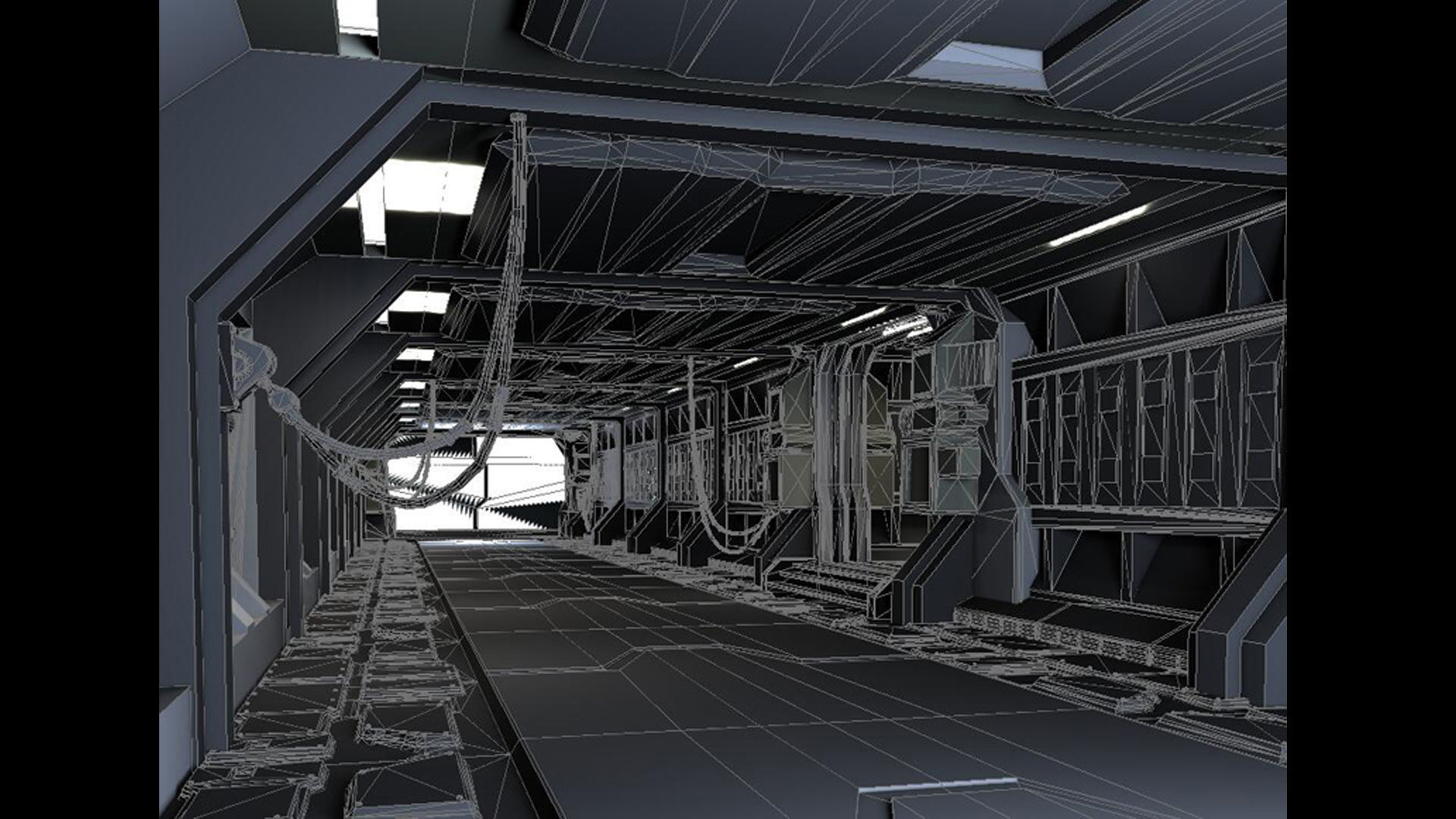 spaceship space station futuristic metal aliens doom sci-fi 3D model_5