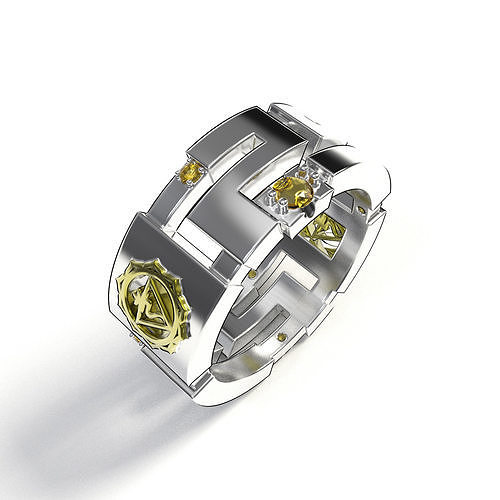 3 Chakra Manipura Solar-Plexus-Chakra Citrine GELB RING 3D print model