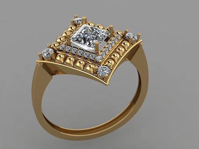 Gold ring 3D print model
