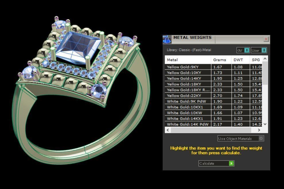 Gold ring 3D print model_9
