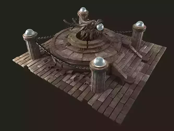 Tai Chi altar respawn Dragons   platform shrine stairs base