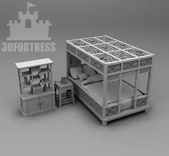 China interior 3 3D print model