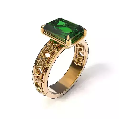 4 Chakra Anahata Heart Circulation PINK GREEN RING