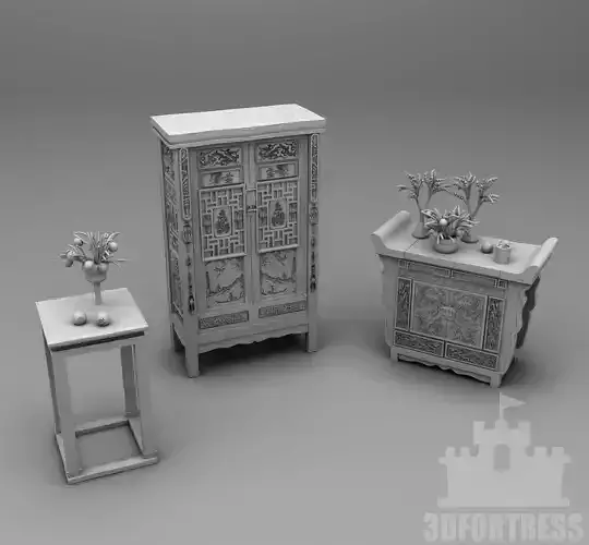 China interior 1 3D print model