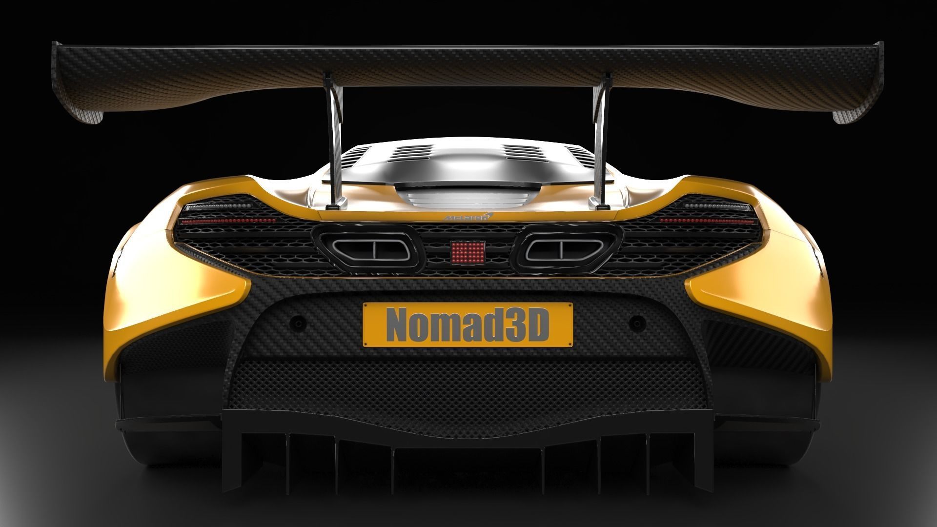 McLaren F1 650S GT3 Hyper car  3D model_8