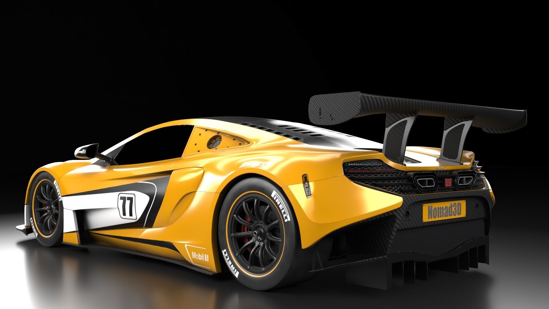 McLaren F1 650S GT3 Hyper car  3D model_16