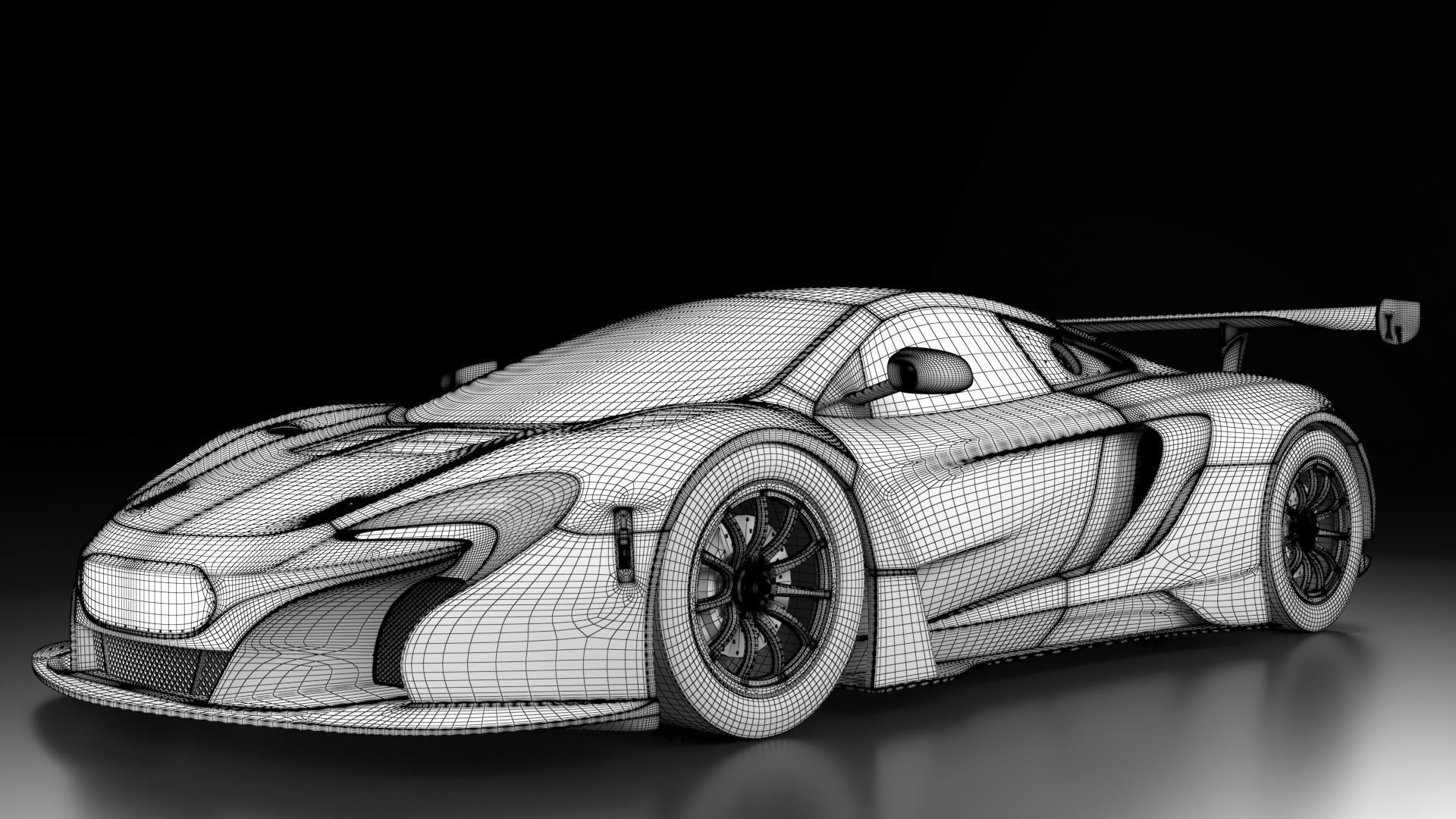 McLaren F1 650S GT3 Hyper car  3D model_21