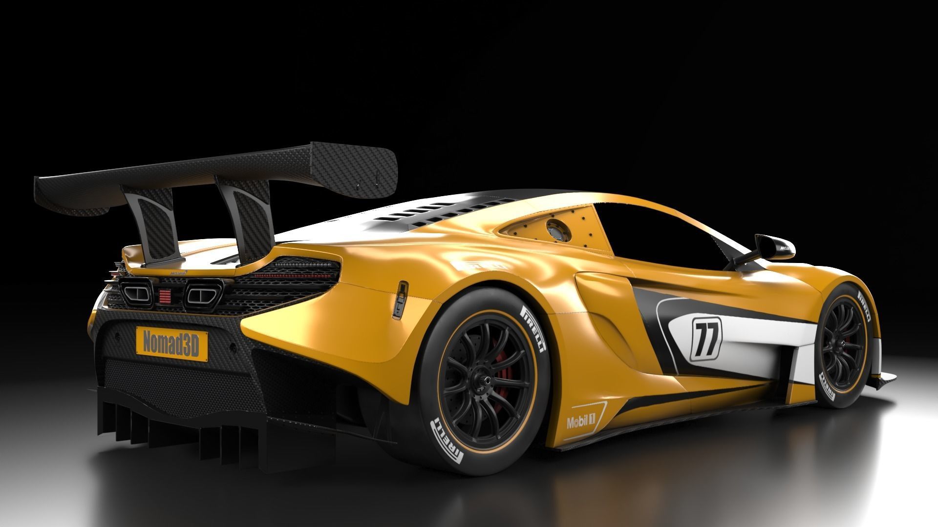 McLaren F1 650S GT3 Hyper car  3D model_6