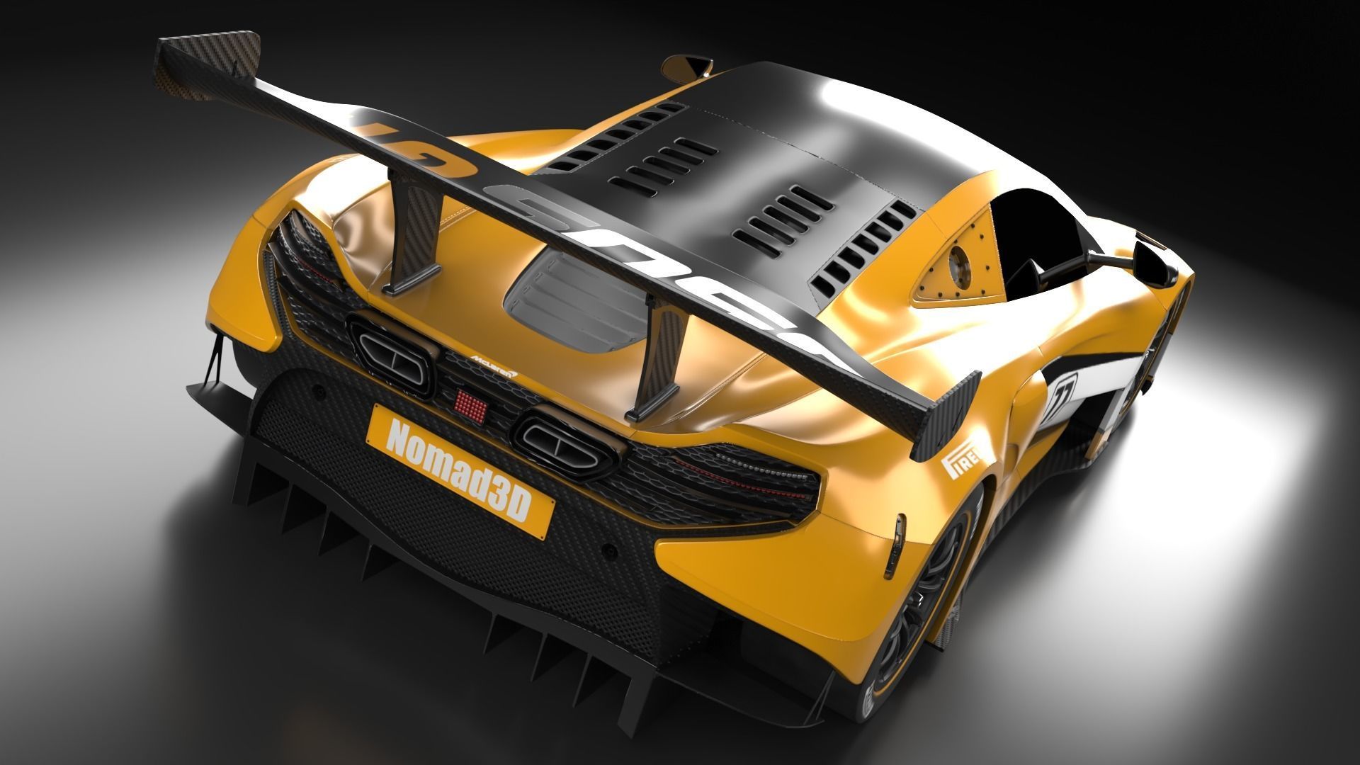 McLaren F1 650S GT3 Hyper car  3D model_2