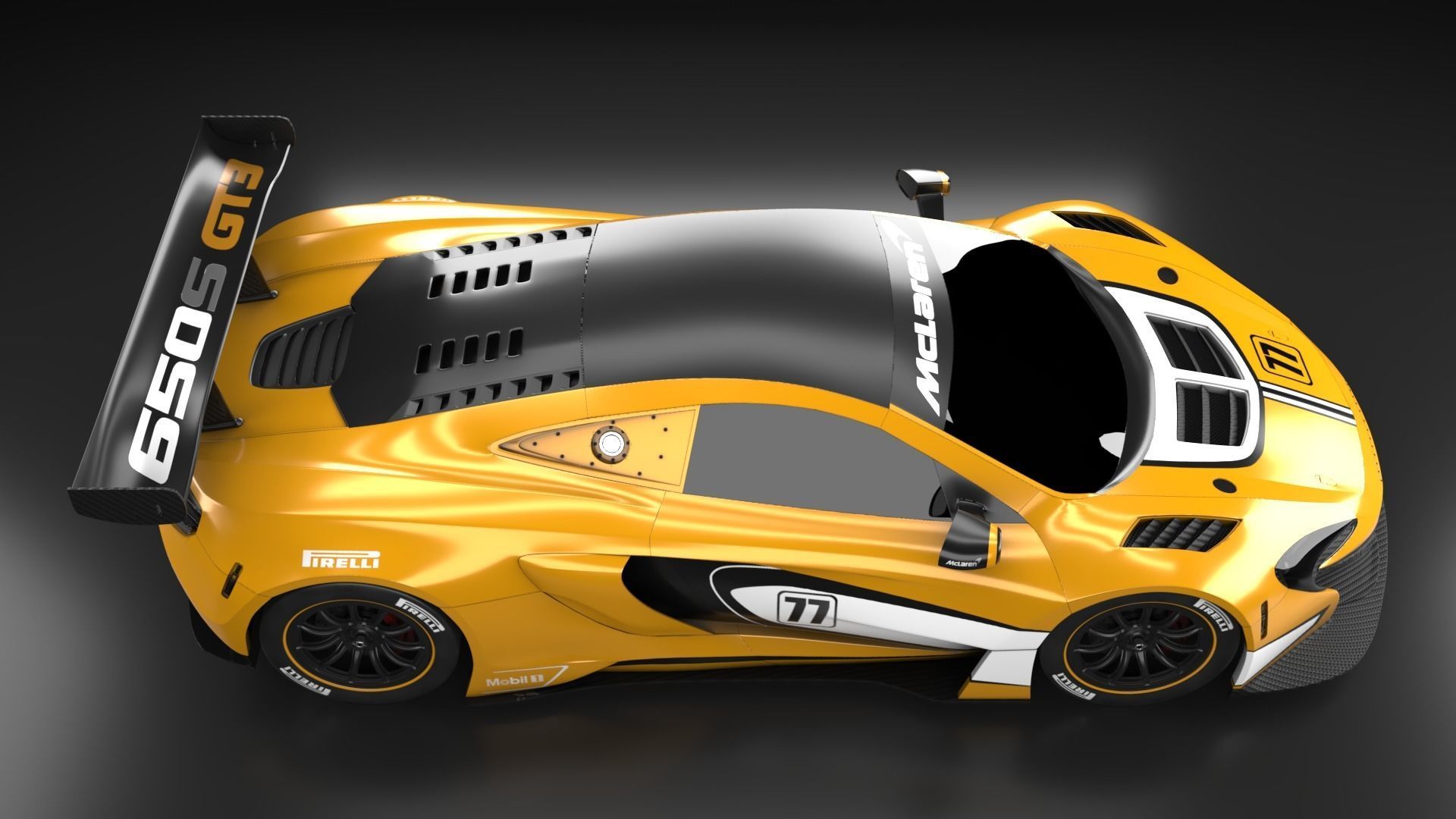 McLaren F1 650S GT3 Hyper car  3D model_13