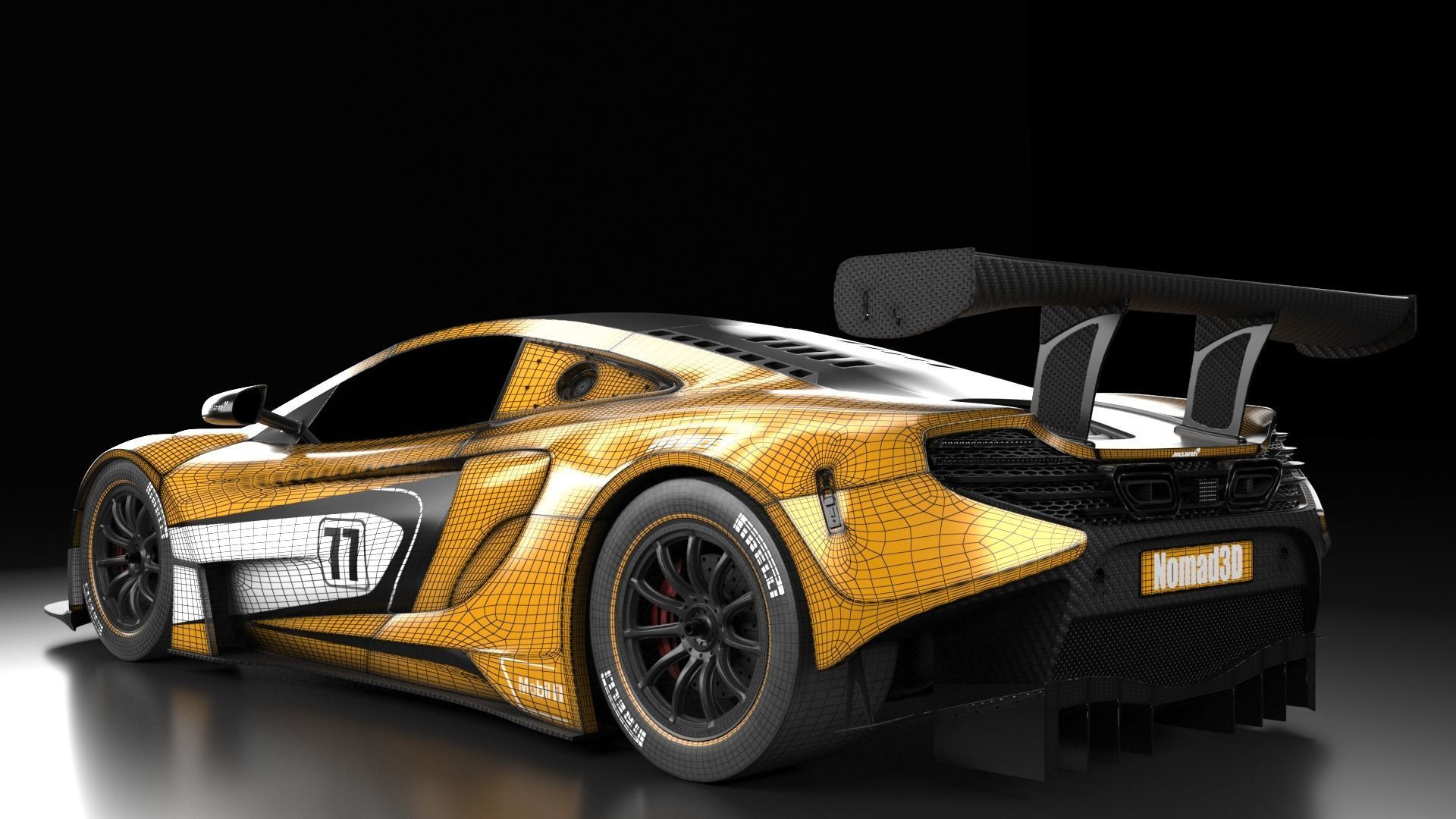 McLaren F1 650S GT3 Hyper car  3D model_4