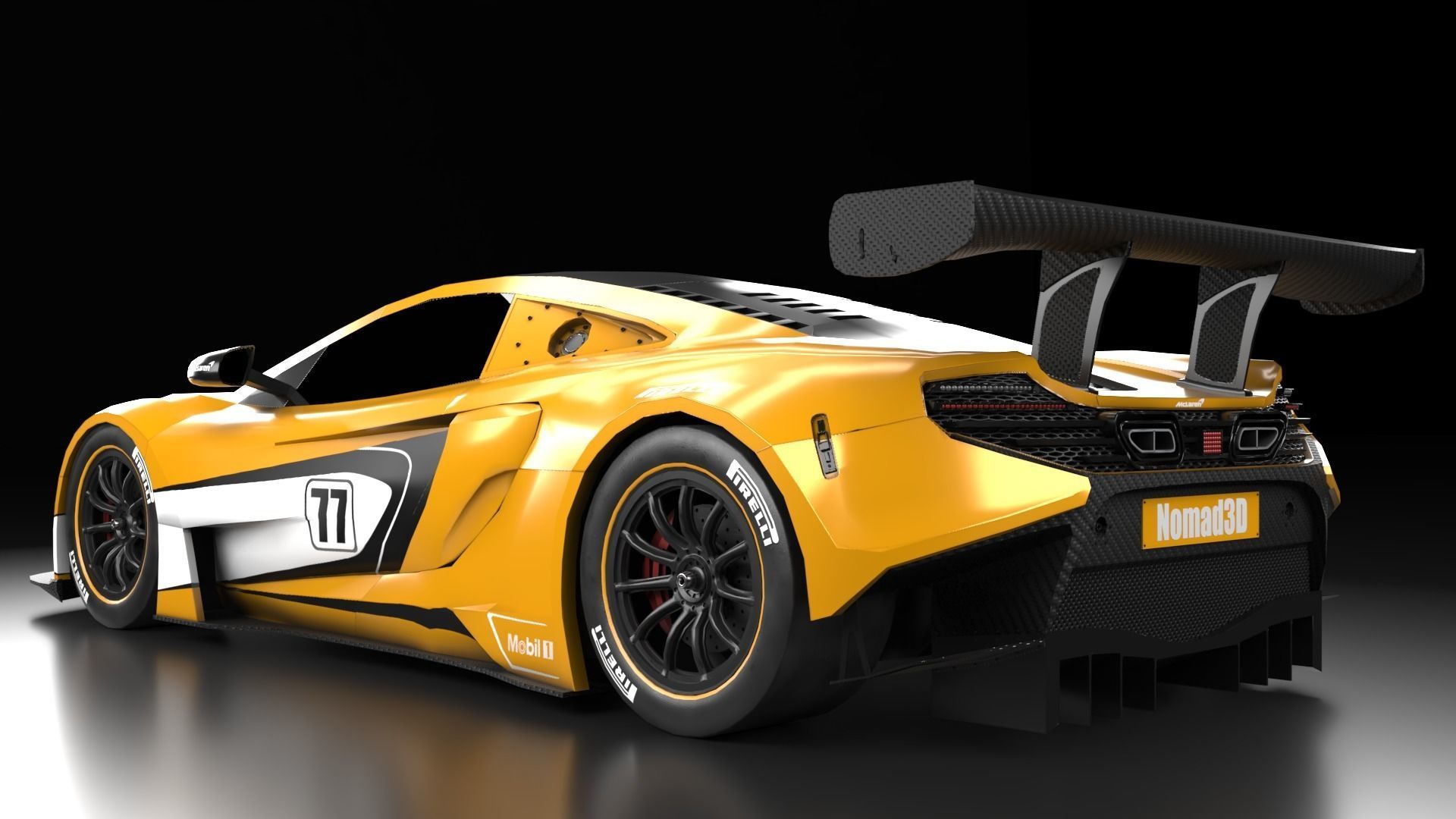 McLaren F1 650S GT3 Hyper car  3D model_29