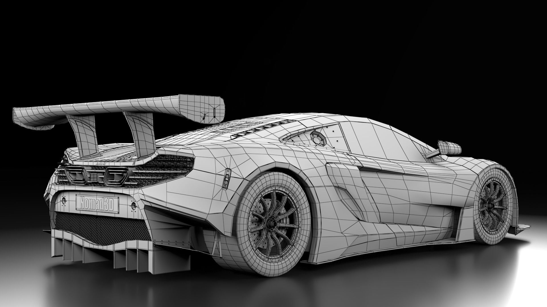 McLaren F1 650S GT3 Hyper car  3D model_26