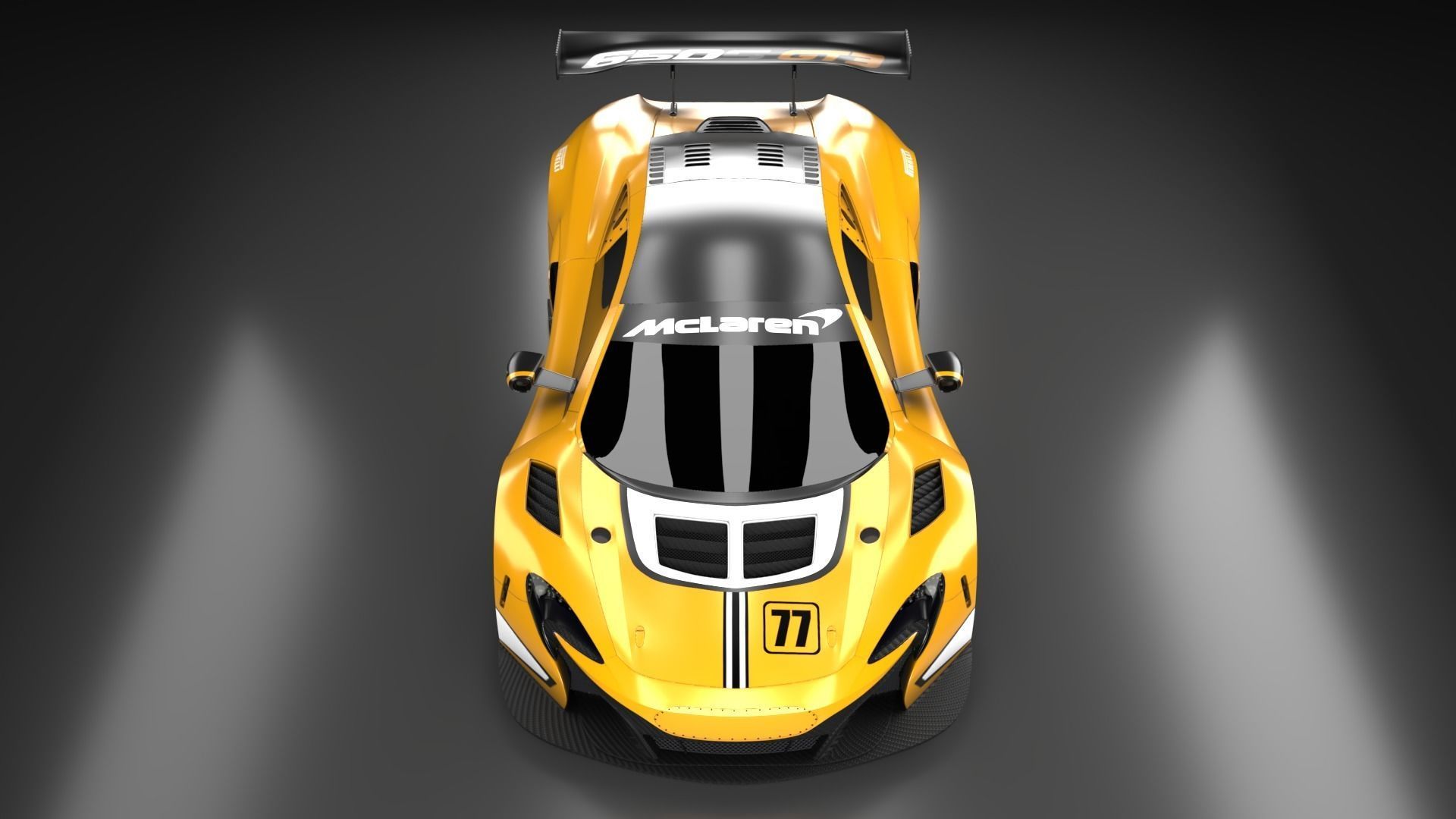 McLaren F1 650S GT3 Hyper car  3D model_9