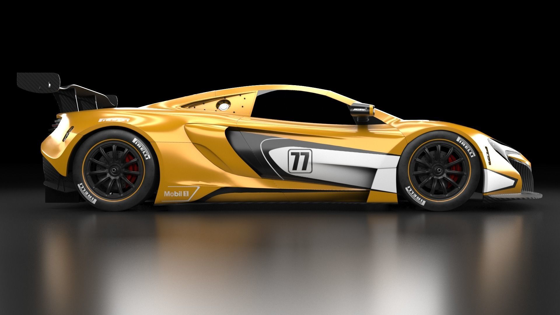 McLaren F1 650S GT3 Hyper car  3D model_11
