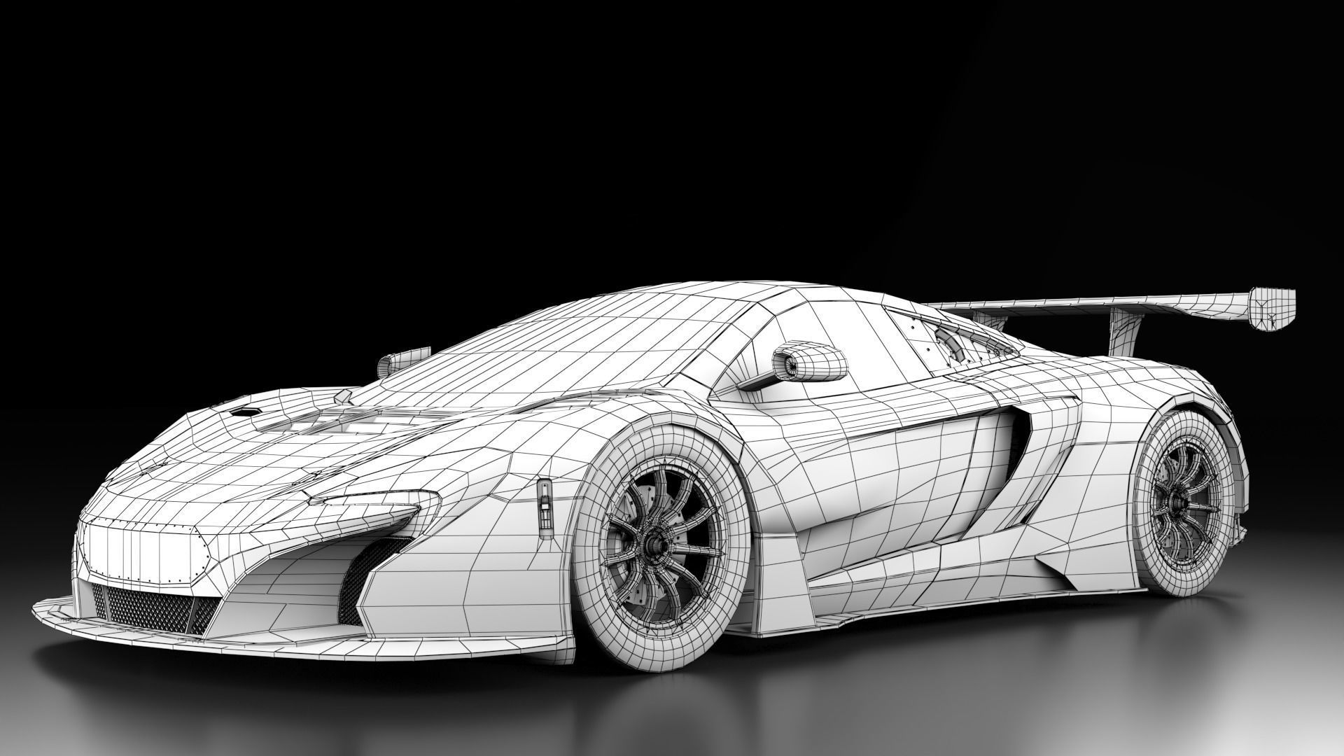 McLaren F1 650S GT3 Hyper car  3D model_25
