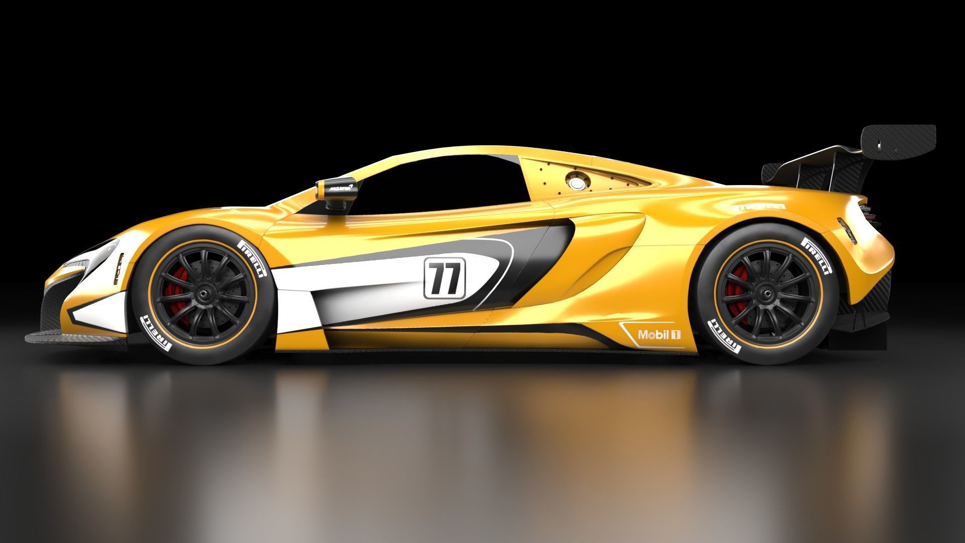 McLaren F1 650S GT3 Hyper car  3D model_12