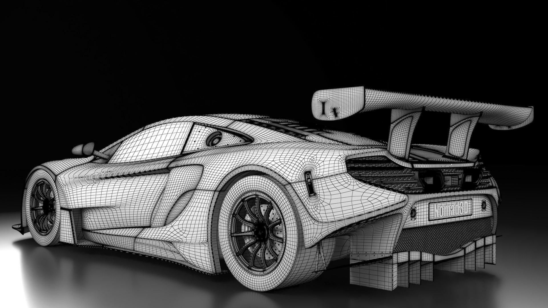 McLaren F1 650S GT3 Hyper car  3D model_22