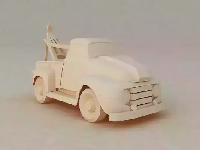 Origami cartoon trailers toy cars style trailers