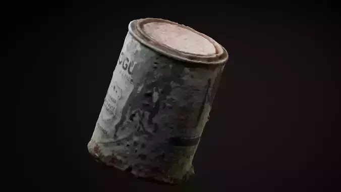 Rusted Old Paint Can 3D Model