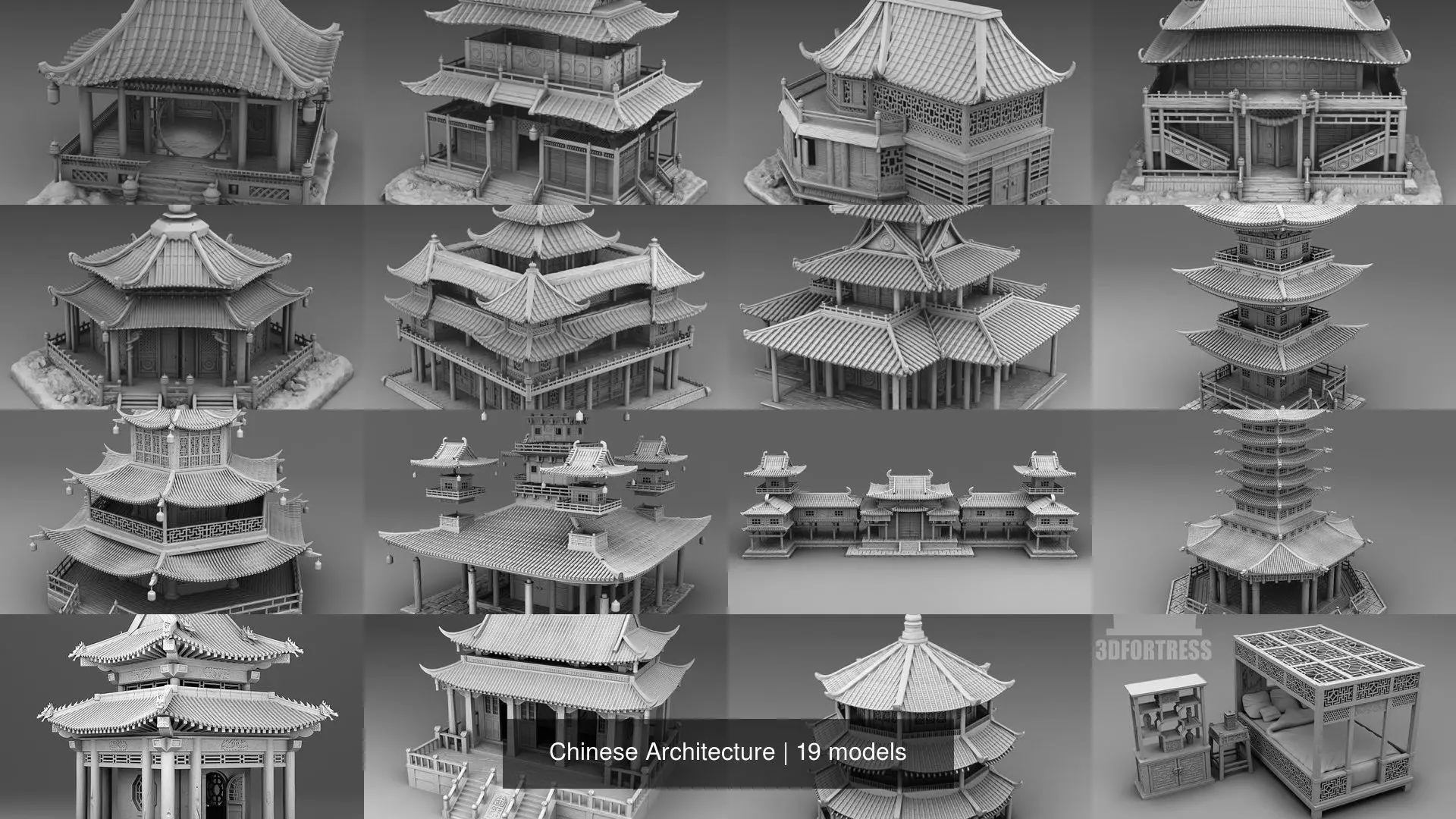 Chinese Architecture 3D Model Collection_0