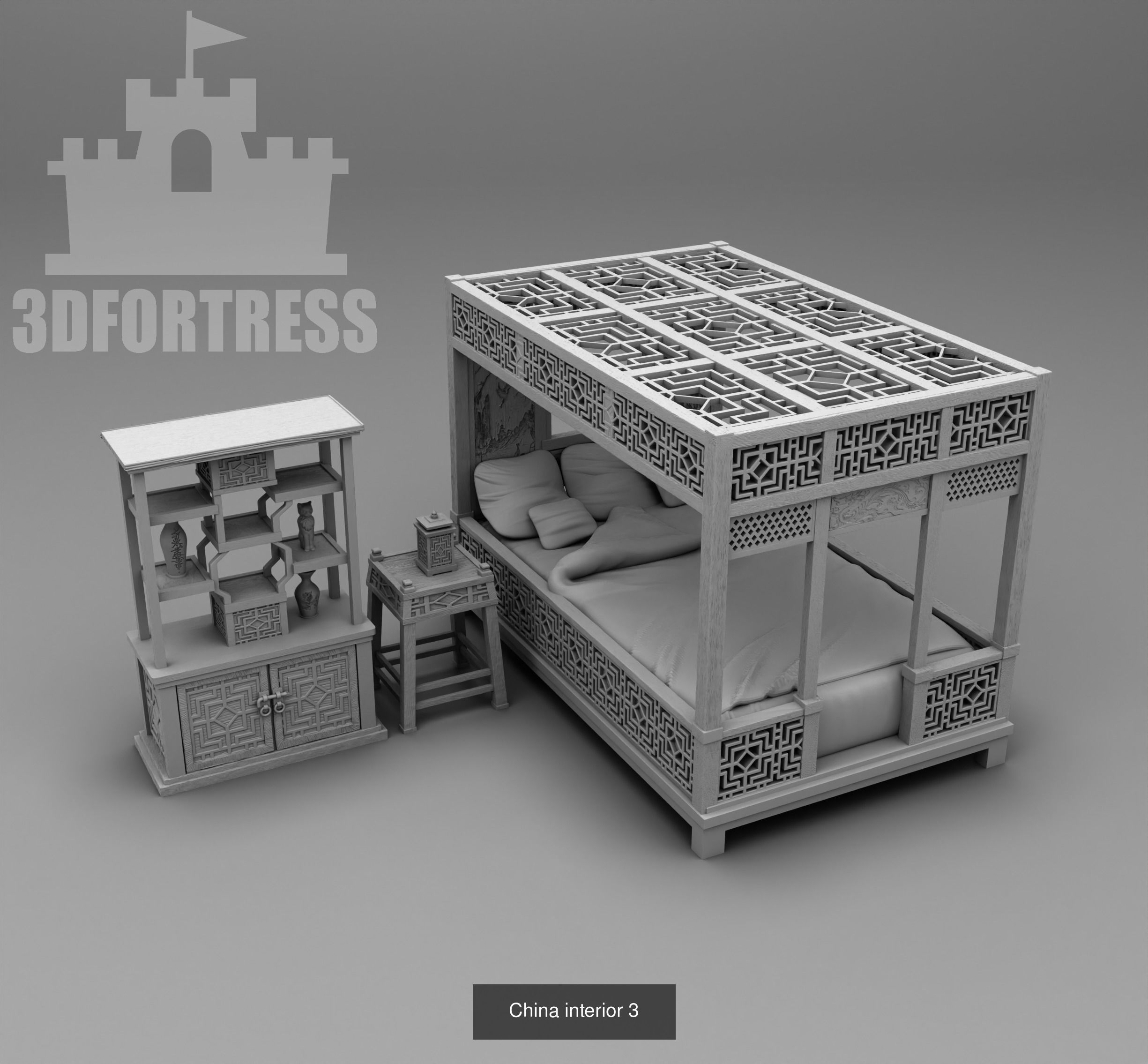 Chinese Architecture 3D Model Collection_3